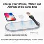 2020 Upgraded Wireless Charger 3 in 1, Fast Apple Charging Pad Station for Apple Watch iWatch Series 5/4/3/2/1 & AirPods 2/Pro, Phone 11/11 pro/Xs Max/Xr/X/8/8 Plus, All qi-Enabled Devices