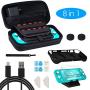 Delamu Accessories Kit Compatible with Nintendo Switch Lite, Large Carrying Case+ Protective Case + Tempered Glass and More for Nintendo Switch Lite Accessories Kit (Renewed)
