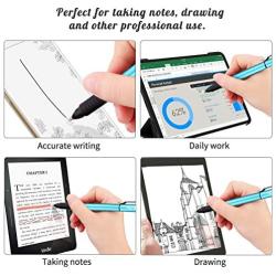 Digiroot Universal Stylus,[2-in-1] Disc Stylus Pen 2019 Updated Touch Screen Pens for All Touch Screens Cell Phones, Tablets, Laptops with 9 Replacement Tips(6 Discs, 3 Fiber Tips) - (Blue)