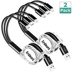 Multi USB Retractable Charging Cable, Arsiperd 4FT 3 in 1 Multiple Charger Cord Adapter with Type C/Micro USB Port for Tablets Android Samsung Huawei Phone XS/X/8/7 Universal Use 2 Pack(Black)