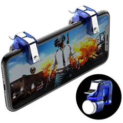 LFJNET Metal Smart Phone Mobile Gaming Trigger for PUBG Mobile Gamepad Fire Button Aim Key L1 R1 Shooter PUBG Controller Blue