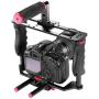 Neewer Film Movie Making Camera Video Cage Kit Includes: (1)Video Cage(1)Top Handle Grip(1)Shoe Mount(2)15mm Rod for Canon Nikon Sony and Other DSLR Cameras,Mount Follow Focus,Matte Box (Red+Black)