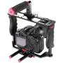 Neewer Film Movie Making Camera Video Cage Kit Includes: (1)Video Cage(1)Top Handle Grip(1)Shoe Mount(2)15mm Rod for Canon Nikon Sony and Other DSLR Cameras,Mount Follow Focus,Matte Box (Red+Black)