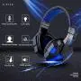 Professional Led Light Gaming Headphones for Computer PS4 Adjustable Bass Stereo PC Gamer Over Ear Wired Headset with Mic Gifts Suitable for Mobile Phones and Computers (Color : BlackRed with Light)
