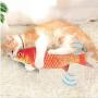 HZONE Electric Flopping Fish Cat Toy, Realistic Plush Interactive Electric Moving Fish Cat Kicker Toys, Wiggle Fish Catnip Toys Motion Kitten Toy, Cat Chew Bite Kick Toy for Cat Kitten Kitty Exercise
