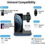 Wireless Charger 3 in 1 Charging Station for Latest Airpods iPhone and iWatch, Wireless Compatible with iPhone 11 Series/XS MAX/XR/XS/X/8/8Plus/ Apple Watch Charger 5 4 3 2 1 Airpods 3 2 1/Samsung