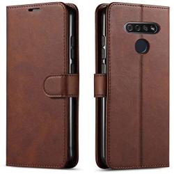 STARSHOP- LG Aristo 5 Phone Case, Phoenix 5 / Tribute Monarch / K8X / Risio 4 / Fortune 3 Case, Included [Tempered Glass Screen Protector], Premium Leather Wallet Pocket Credit Card Slots - Brown