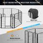 SUNCOO Dog Pen, 8/16 Panels 24/32/40 in Heavy Duty Folding Large Metal Dog Fence, Cat Puppy Pet Exercise Playpen, Indoor Outdoor Anti-Rust Pet Crate Cage Barrier Kennels