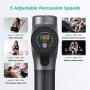 Massager Gun Deep Tissue Percussion Muscle Massage for Pain Relief, Super Quiet Portable Neck Back Body Relaxation Electric Drill Sport Massager Brushless Motor with 7 Attachment 5 Speeds Mebak3