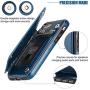 OT ONETOP iPhone 8 Wallet Case with Card Holder, iPhone 7 Case iPhone SE(2020) Wallet Premium PU Leather Kickstand Card Slots,Double Magnetic Clasp and Durable Shockproof Cover 4.7 Inch(Blue)