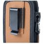 Dickies 2-Compartment Large Phone Pouch, Universal-fit Steel Clip for Tool Belt, Security Strap Over Phone, Carabiner for Quick-Clip Key Storage