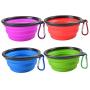 Guardians Collapsible Dog Bowls, Travel Dog Water Bowl Portable Foldable Food Dishes with Carabiner Clip for Travel