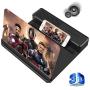 Phone Screen Magnifier with Bluetooth Speaker – Mobile Phone 3D HD Amplifier Screen Projector Enlarger for Movies, Gaming – Foldable Phone Stand with Laudspeaker – Compatible with All Smartphones