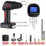 BOHINA Portable Air Compressor Pump Cordless Tire Inflator with Digital Display and LED Lights,Caution Light, Powerful Rechargeable Li-ion Battery Tire Inflator