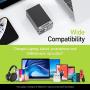 World’s Smallest 3-Port Laptop Wall Charger 65W USB-C & USB-A | Quick Charges: Laptops, Smartphones & Tablets Simultaneously | Includes Braided 5ft USB-C Cable | Made in NYC & Includes 18m Warranty