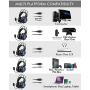 [New Version] EasySMX Xbox One Headset with Automatic Cycling RGB LED Lights, PS4 Headset with Noise Cancelling Mic, Gaming Headphones for PC, Laptop, Mac, PS3, Switch, PS4 Headphones