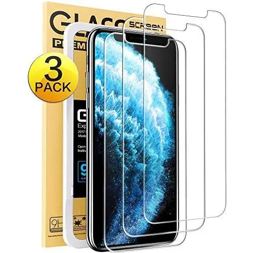 Mkeke Compatible with iPhone 11 Pro Max Screen Protector, iPhone Xs Max Screen Protector Tempered Glass [3 Pack][6.5&quot]