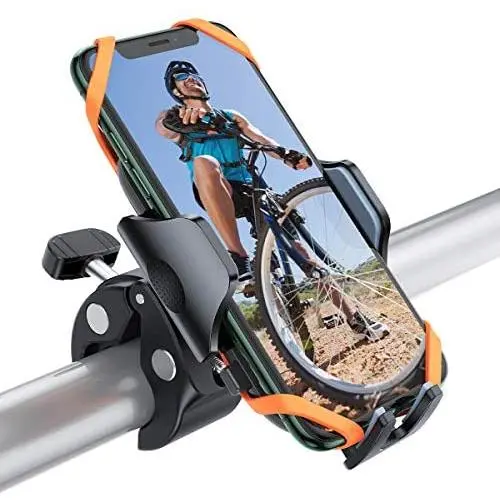 andobil Bike Phone Mount, Ultimate Easy Clamp Cell Phone Holder for Mountain Road Bicycle Motorcycle Handlebars Compatible with iPhone SE 11 Pro Xr Xs Max X 8 Plus, Galaxy S20 S10 Note10 and More andobil Bike Phone Mount, Ultimate Easy Clamp Cell Phone Holder for Mountain Road Bicycle Motorcycle Handlebars Compatible with iPhone SE 11 Pro Xr Xs Max X 8 Plus, Galaxy S20 S10 Note10 and More