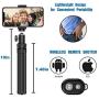 Phone Tripod, Portable Cell Phone Camera Tripod Stand with Wireless Remote, Flexible Tripod Stand for Selfies/Vlogging/Streaming/Photography Compatible with iPhone, Android Phone, Sports Camera GoPro