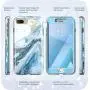 i-Blason Cosmo Glitter Clear Bumper Case for iPhone 8 Plus/iPhone 7 Plus, Blue