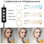 12’’ Selfie Ring Light with Tripod Stand and Phone Holder, TBJSM Dimmable LED Beauty Camera Ringlight with Extendable Phone Clip for Makeup, Photography, TikTok and YouTube Video Shooting