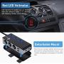 Quick Charge 3.0 Cigarette Lighter Splitter, Qidoe 12V/24V 3-Socket 120W DC Power Car Splitter with LED Voltmeter Power Switch, 8.5A 4 USB Fast Outlets for GPS, Dash Cam, Sat Nav, Phone, iPad, Tablet