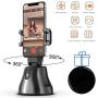 Phone Mount 360°Rotation Auto Face-Object Tracking Smart Shooting Camera Selfie Stick for TikTok/YouTube/Live Stream/Makeup/Compatible with iPhone Android Samsung