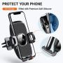 TORRAS Cell Phone Holder for Car Air Vent [Universal Clip], Easy-Firm Car Phone Mount Vent Holder Compatible for iPhone 11 Pro Max Xs Xr X 8 Plus SE, Samsung Galaxy s20+Ultra/Note 10 Plus S9 &All