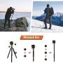 Video Tripod, Geekoto Camera Tripod with Fluid Head, Lightweight Carbon Fiber Tripod 79 inches for Nikon Canon Sony DSLR Camera Camcorder, Max Loading 17 LB