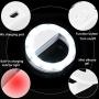 Selfie Ring Light, XINBAOHONG Rechargeable Clip-on Selfie Fill Light with 48 LED for iPhone/Android Smart Phone Photography, Camera Video, Girl Makes up(White)