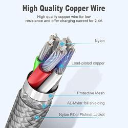 Phone Charger Cord 20FT/6M Cable Charging Cords Long USB Charging & Syncing Cable Durable Braided Nylon Cord Fast Charging Powerline Cable Compatible with Phone 11 Pro/11 /X /8/8Plus /7/7 Plus /6S /6S