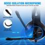 Gaming Headset for Xbox One, PS4, PC, Controller, ARKARTECH Noise Cancelling Over Ear Headphones with Mic, Bass Surround Soft Memory Earmuffs for Computer Laptop Switch Games