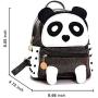 Cute Panda Backpack for Girls and Boys Waterproof Leather Small Travel Bag