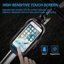 Intsun Bike Bag Bicycle Phone Front Frame Bag, Waterproof Bike Phone Mount Bag with Touch Screen Sun Visor, Large Capacity Phone Holder Fits Phones Below 7.5 Inches