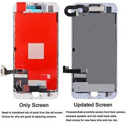 BeeFix Screen Replacement for iPhone 7 White, 4.7" LCD Display and 3D Touch Digitizer Full Assembly, with Proximity Sensor,Front Facing Camera,Earpiece Speaker and Repair Tools,for A1660, A1778, A1779