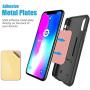Mount Metal Plate with Adhesive for Magnetic Cradle-Less Mount -X4 Pack 2 Rectangle and 2 Round (Compatible with WizGear mounts) (Rose Gold)