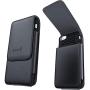 Bomea iPhone 6 Holster 6s 7 8 Cell Phone Pouch Belt Case with Clip Holster Cover Holder Carrying Sleeve with Swivel Clip for Apple iPhone 6/6S/7/8(Fits Phone with Other Case on) - Vertical Black