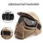 Anyoupin Paintball Mask, Airsoft Mask Full Face with Goggles Impact Resistant for Airsoft BB Hunting CS Game Paintball and Other Outdoor Activities