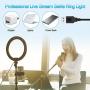 10" Selfie Ring Light with Extendable Tripod Stand & Cell Phone Holder for Live Streaming/Tiktok/Makeup, Yesker Led Ringlight for YouTube Video, Compatible with iPhone/Android