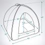 Bedsure Pet Tent Cave Bed for Cats/Small Dogs - 15x15x15 inches 2-in-1 Cat Tent/Kitten Bed/Cat Hut with Removable Washable Cushioned Pillow - Microfiber Indoor Outdoor Pet Beds
