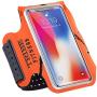 TRIBE Premium Running Armband & Phone Holder for iPhone X, Xs, Xs Max, Xr, 8, 7, 6, Plus Sizes, Galaxy S9, S8, S7, S9/S8 Plus, Note with Adjustable Elastic Band & Key/Card Slot - 100% Lycra