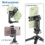 Phone Holder Adapter for Tripod Stand, Arca QR, 1/4&quot Screw Mount, 360 Degree Ball Head Rotate & Tilt Vertical & Horizontal, On Table Phone Stand, Fits iPhone 6 7 8 X 11 Pro Se Samsung Phone Clamp