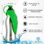 Dog Water Bottle, Stainless Steel Dog Water Dispenser, Portable Dog Water Bottle for Walking, Hiking, Running, Travel Dog Water Bottle, Easy to Use (Green)