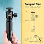 Zeadio Metal Mini Tripod + Ball Head Mount, with 1/4 Inch Screw Desktop Tabletop Stand Tripod for Smooth 4, Osmo Mobile, Vimble 2, Gimbal Handle Grip Stabilizer and All Cameras