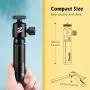 Zeadio Metal Mini Tripod + Ball Head Mount, with 1/4 Inch Screw Desktop Tabletop Stand Tripod for Smooth 4, Osmo Mobile, Vimble 2, Gimbal Handle Grip Stabilizer and All Cameras