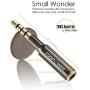 FosPower (1 Pack) 3.5mm Male to Female Auxiliary Stereo Audio Headphone Jack AUX Adapter [4-Conductor TRRS | 24K Gold Plated Plug] for iPhone, Smartphones, Tablets, Speakers, Microphone & Card Readers