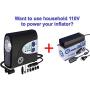 P.I. AUTO STORE Premium Air Compressor Tire Inflator for Automobiles and Bikes. Portable 12V DC Electric Car Tire Pump, Auto Shut Off, Digital Pressure Gauge, LED Light. New improved version