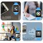 Padgene Bluetooth Smartwatch,Touchscreen Wrist Smart Phone Watch Sports Fitness Tracker with SIM SD Card Slot Camera Pedometer Compatible with iPhone iOS Android for Kids Men Women (Blue)