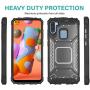 CasemartUSA Phone Case for [Samsung Galaxy A11], [Alloy Series][Gun Metal] Aluminum Metal Plate Military Grade Shockproof Protective Cover for Samsung Galaxy A11 (Verizon, AT&T, Metro, T-Mobile)