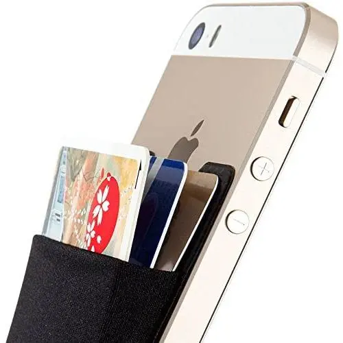 Sinjimoru Card Holder for Back of Phone, Stick on Wallet functioning as Credit Card Holder, Phone Wallet and iPhone Card Holder / Card Wallet for Cell Phone. Sinji Pouch Basic 2, Black Sinjimoru Card Holder for Back of Phone, Stick on Wallet functioning as Credit Card Holder, Phone Wallet and iPhone Card Holder / Card Wallet for Cell Phone. Sinji Pouch Basic 2, Black